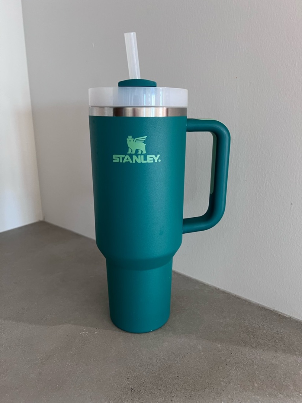 Stanley Teal Travel Tumbler with Handle and Straw Lid - Picture 2 of 2